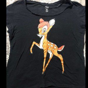 Womens Disney Bambi short sleeve t shirt 42 black Medium